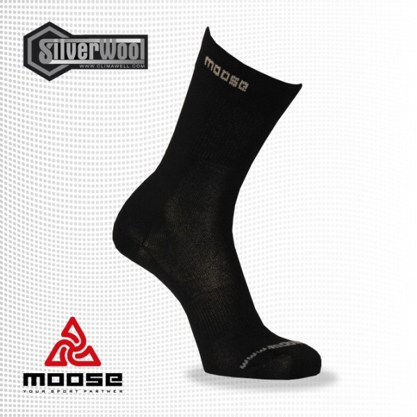 BLACK sportovní/manažerské ponožky Moose