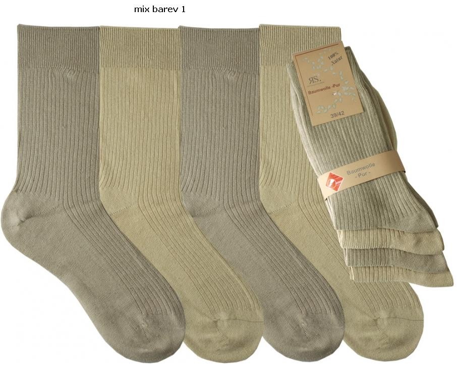 PURE 100% bavlněné ponožky RS